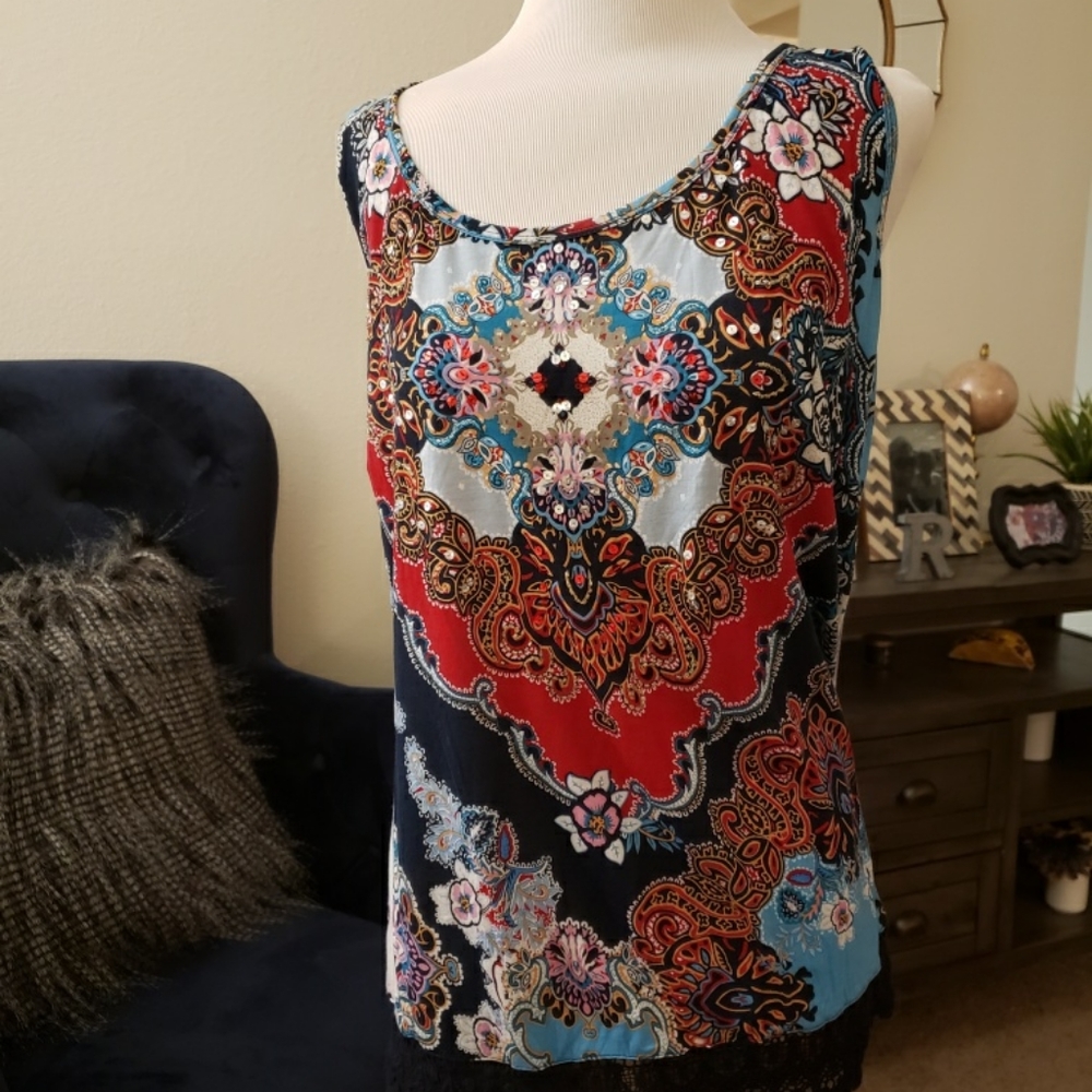 Comfy paisley sleeveless top